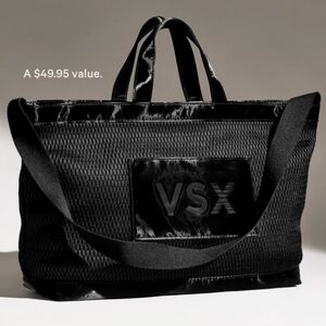 Victoria's Secret Black Mesh Tote Bag New